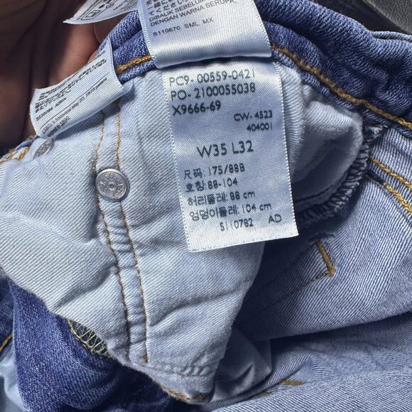 Levi's 559 Men's Straight Jeans Blue Denim Relaxed Fit 5-Pocket Design W35XL32 - Picture 14 of 16